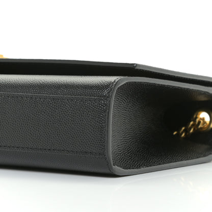 Saint Laurent Grain De Poudre Medium Classic Monogram Kate Satchel Black 6 of 12