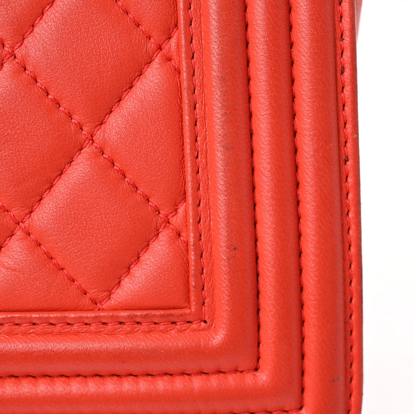 Lambskin Stingray Quilted Small Boy Flap Orange