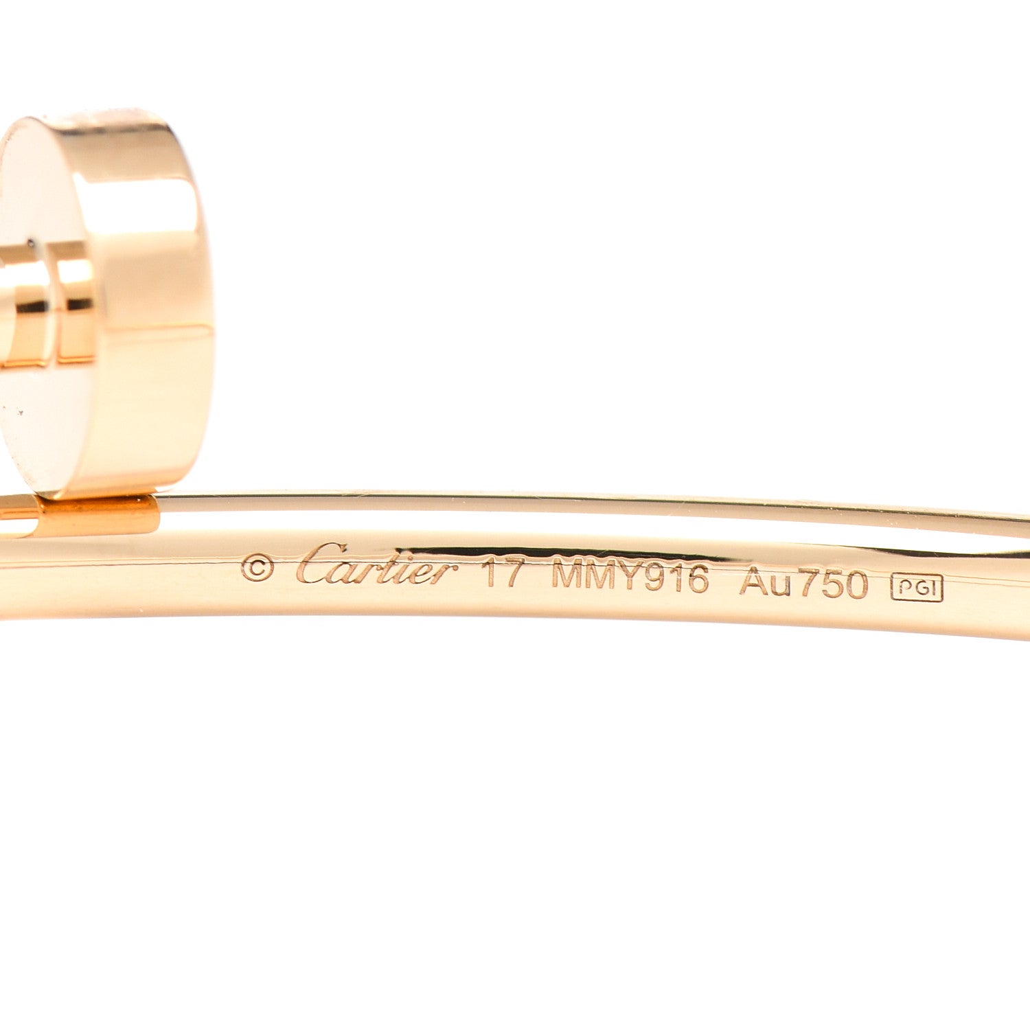 Cartier 18K Yellow Gold Small Juste Un Clou Bracelet 17 4 of 5