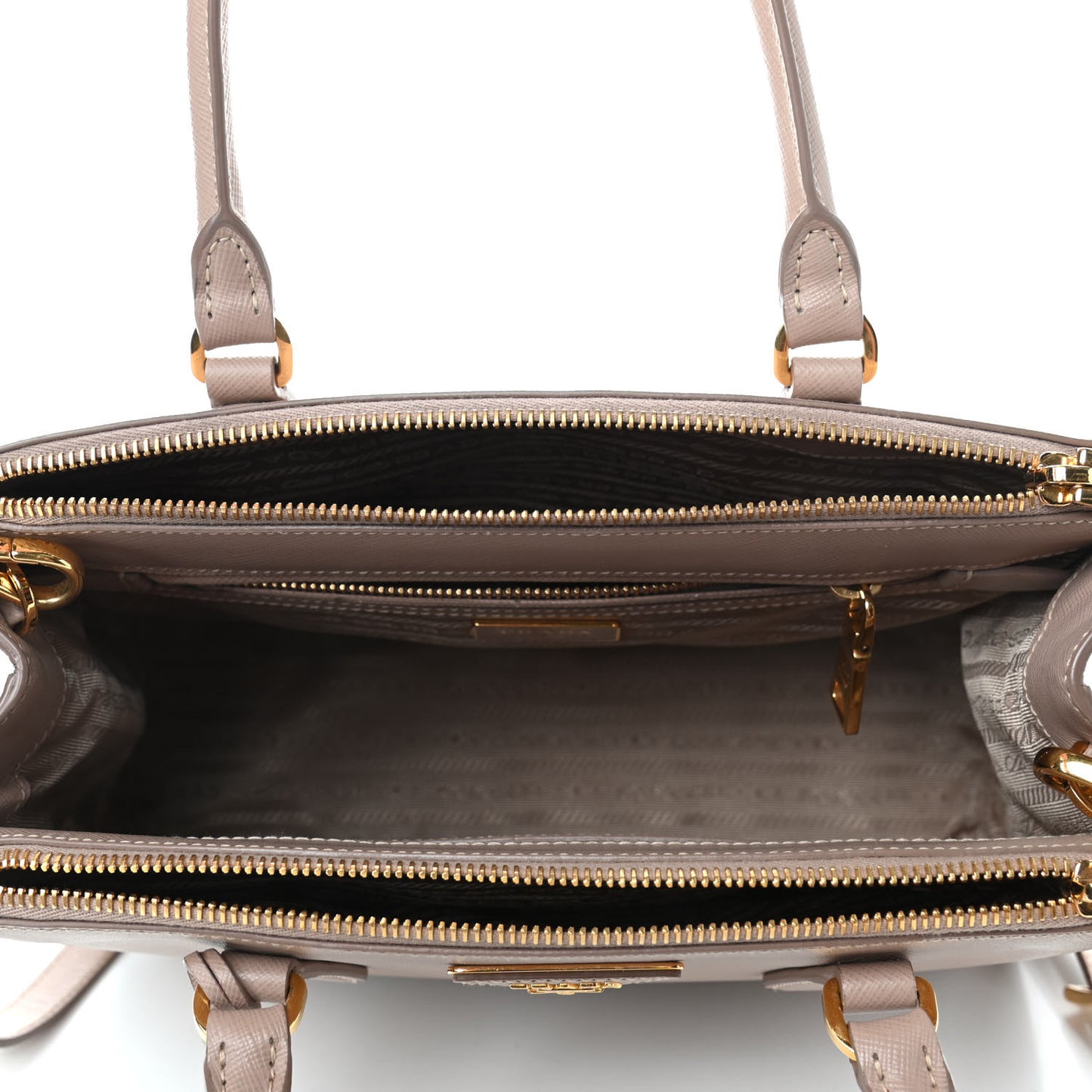 Saffiano Small Galleria Double Zip Tote Cammeo