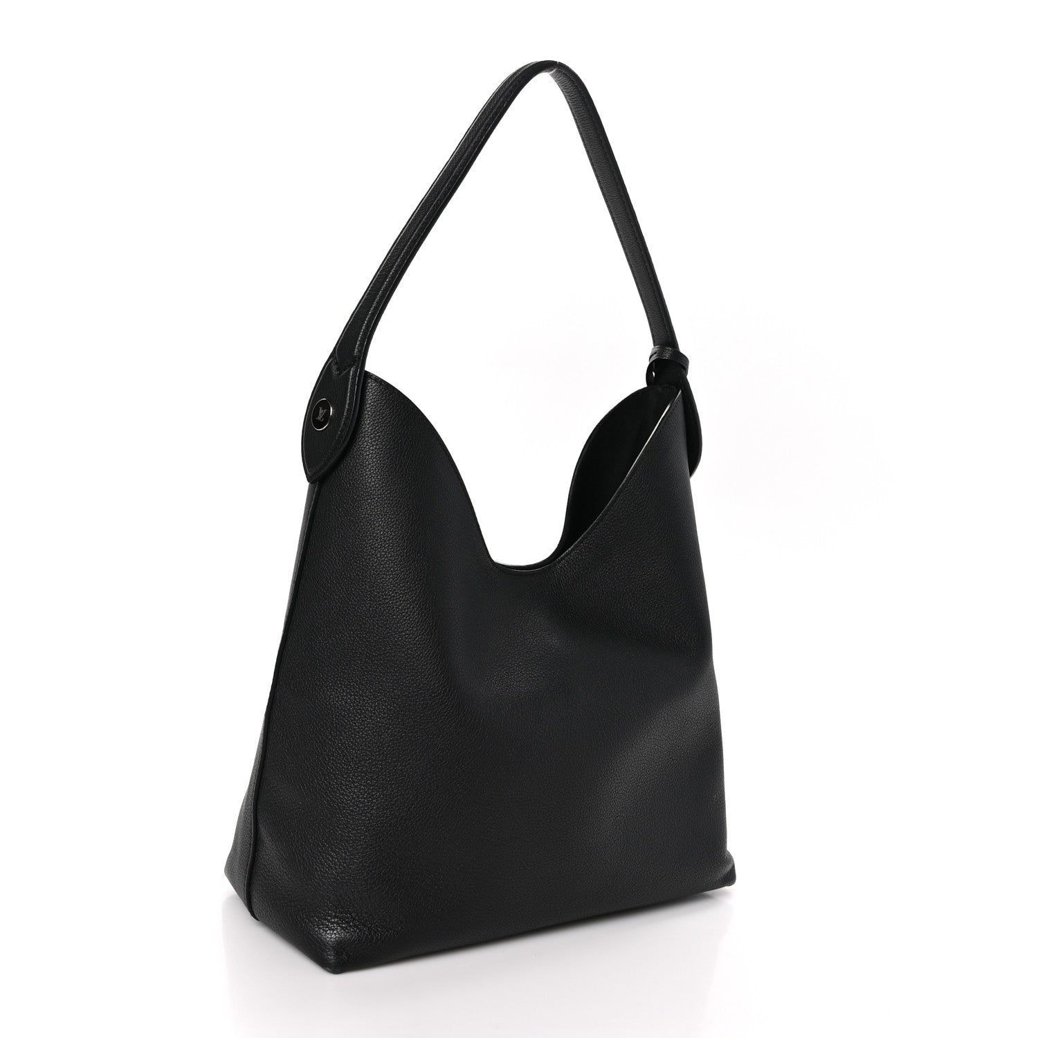 Louis Vuitton LOUIS VUITTON Calfskin Lockme Hobo Black 3 of 10