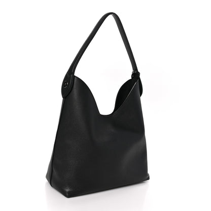 Louis Vuitton LOUIS VUITTON Calfskin Lockme Hobo Black 3 of 10