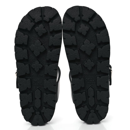 Prada EVA Rubber Buckled Lug Sole 20mm Thong Sandals 38 Black 5 of 10