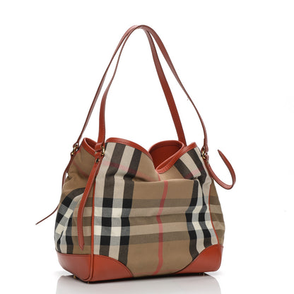 Burberry House Check Small Canterbury Tote Bright Russet 2 of 14