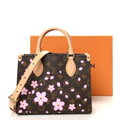 Louis Vuitton LV X TM Monogram Cherry Blossom Onthego PM Sakura Brown 10 of 10