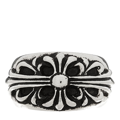 Chrome Hearts Sterling Silver Double Floral Cross Ring 56 7.75 1 of 6