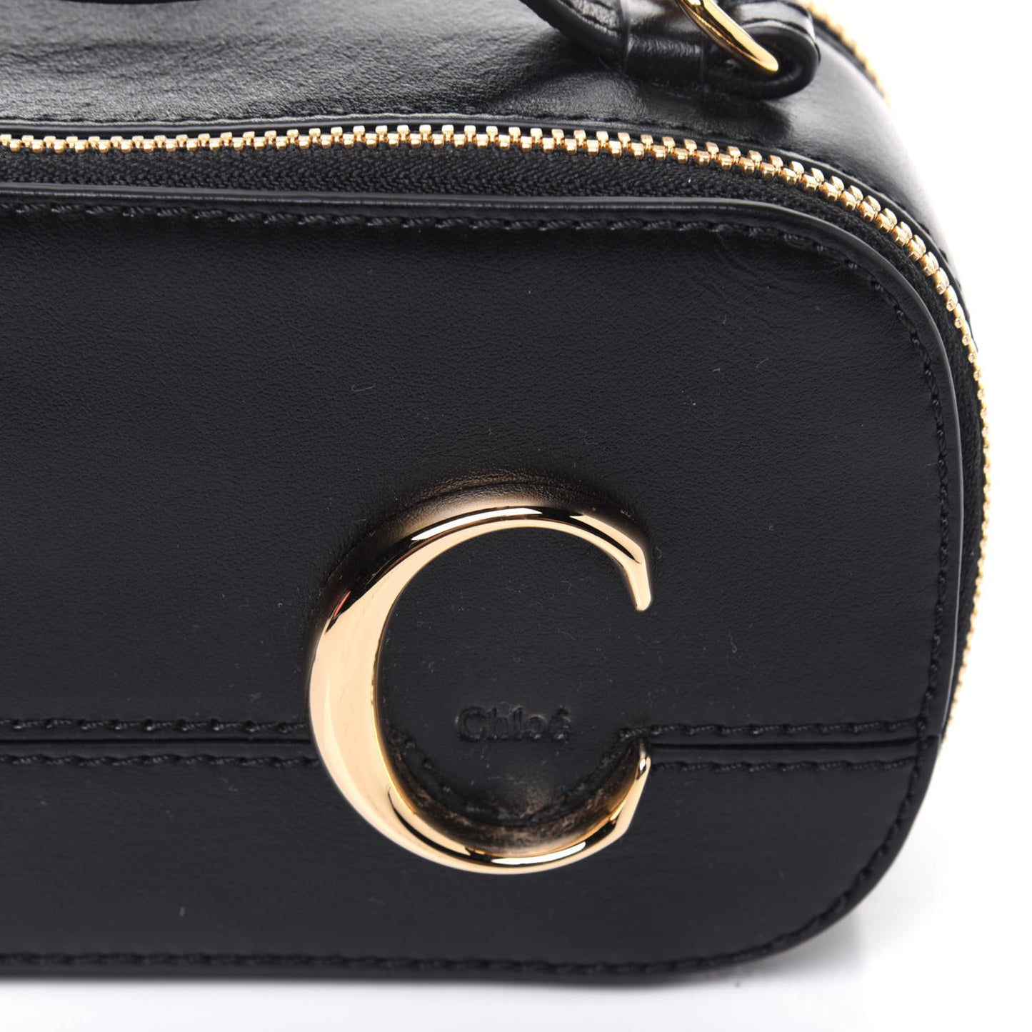 Calfskin Mini C Vanity Bag Black
