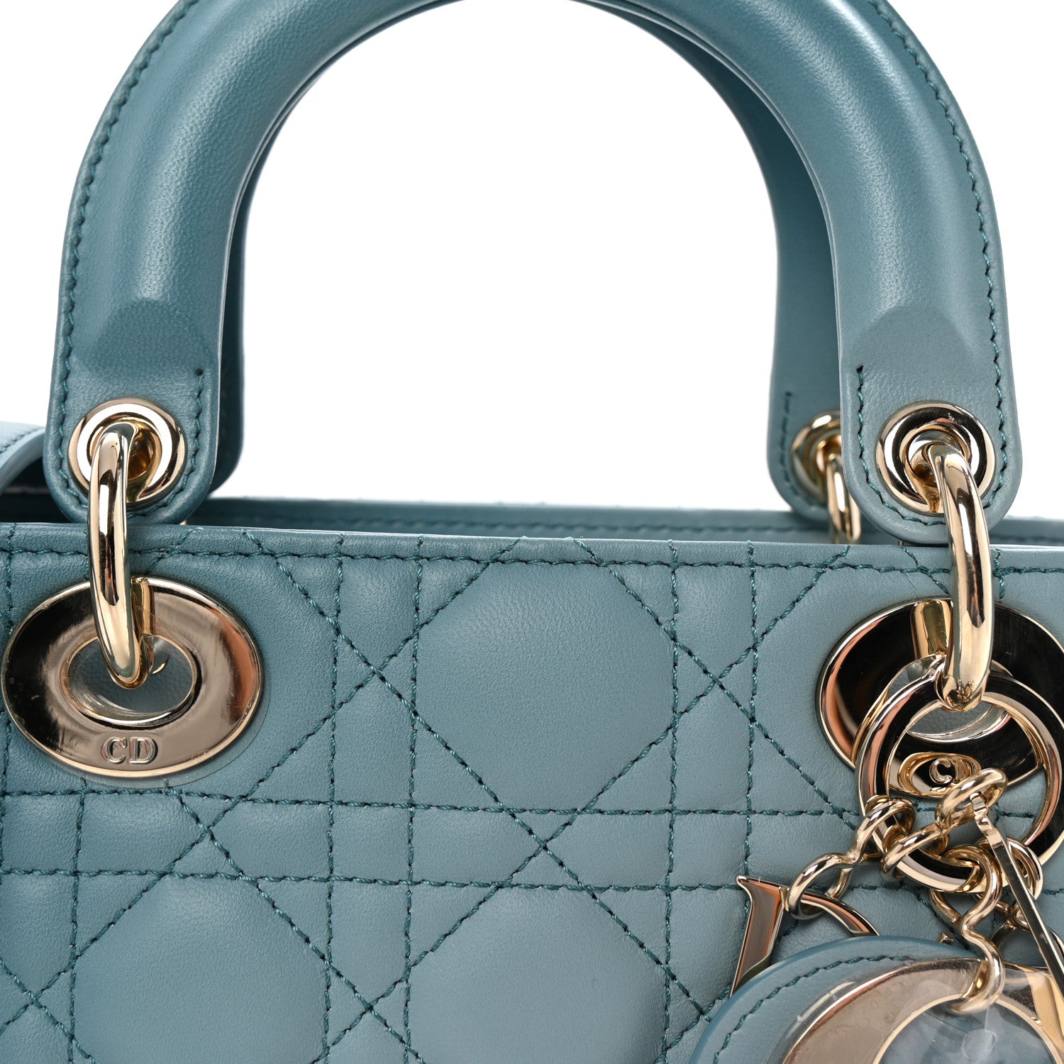 Christian Dior Lambskin Cannage Gradient Small My ABCDior Lady Dior Blue 8 of 10