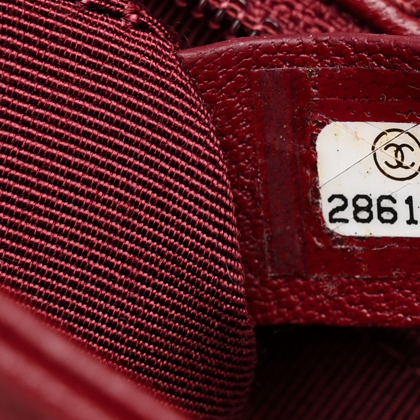 Lambskin Quilted Chain Infinity Top Handle Flap Burgundy