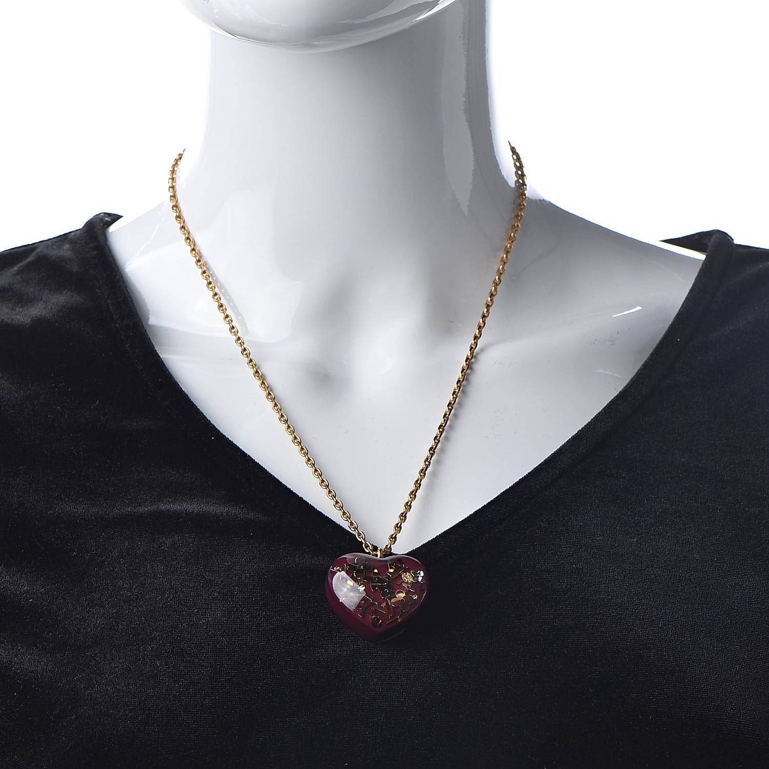 Louis Vuitton Inclusion Heart Necklace Rouge Fauviste 2 of 5