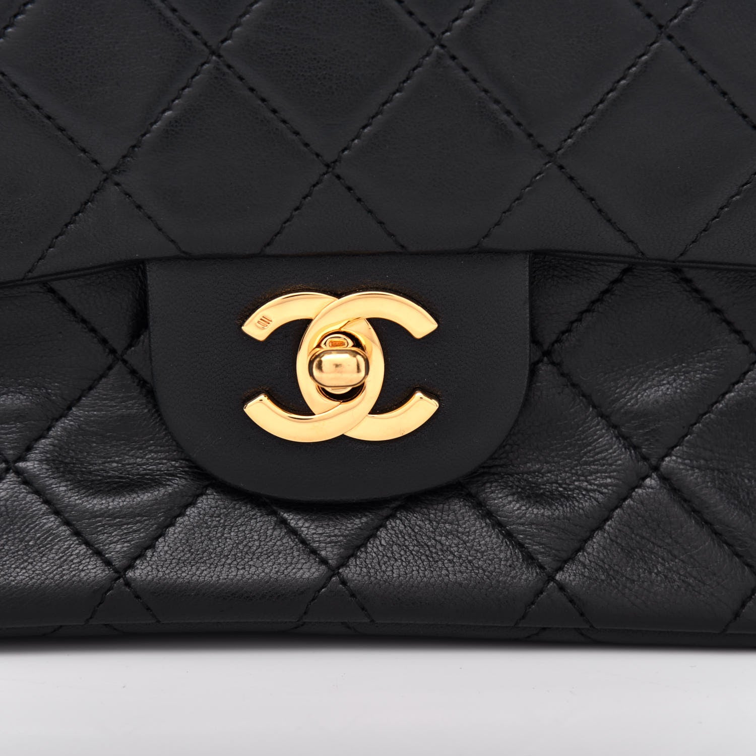Chanel Lambskin Quilted Small Double Flap Black 10 of 10
