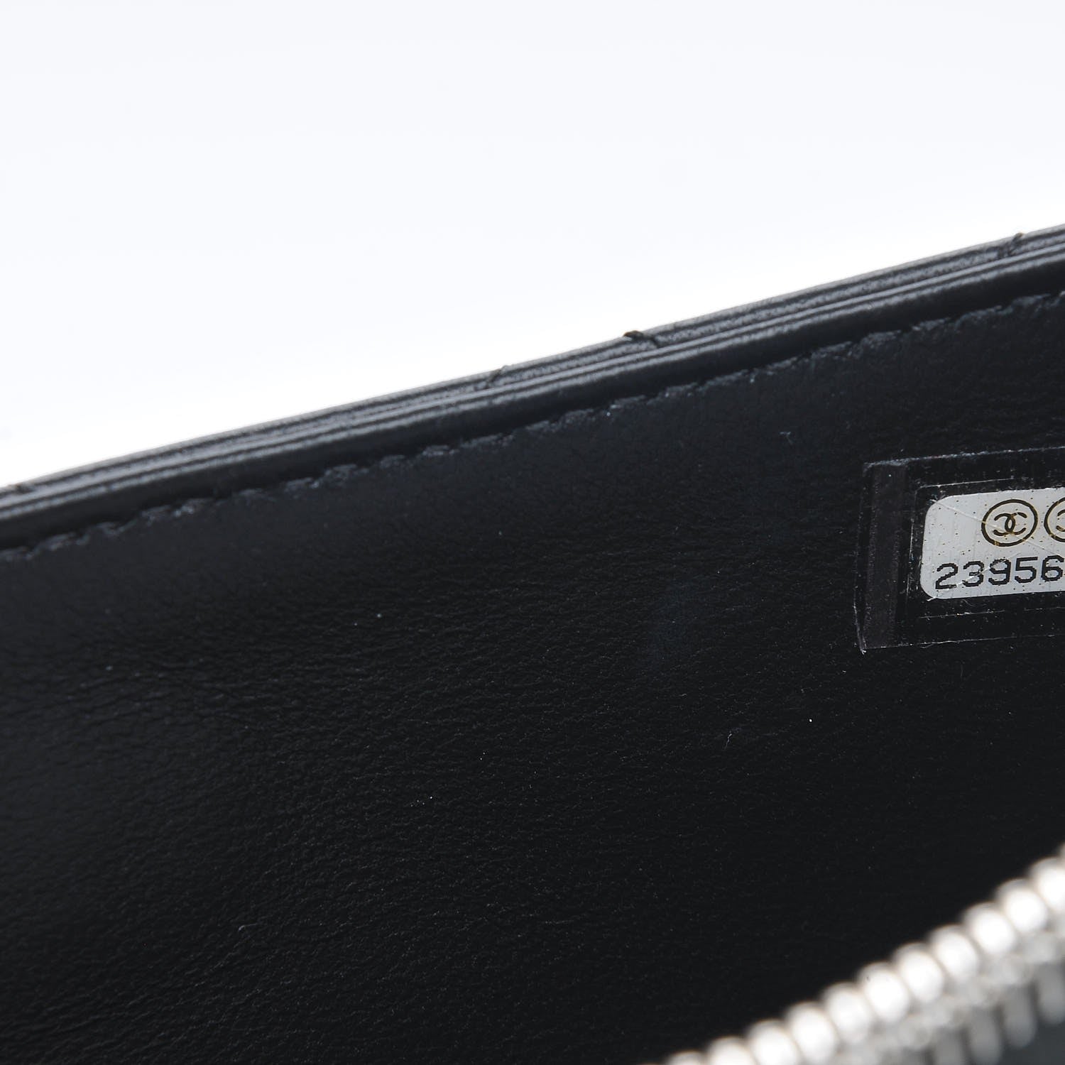 Chanel Lambskin Quilted Classic Zip Pouch Black 7 of 7