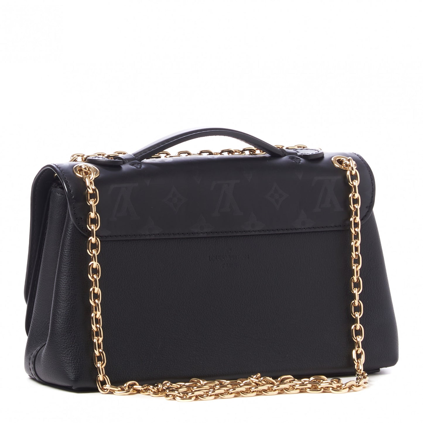 Monogram Cuir Plume Ecume Very Chain Bag Black