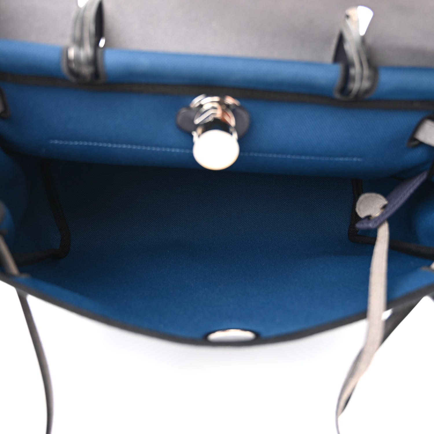 Hermes Toile Vache Hunter Herbag Zip Retourne 31 PM Black Blue De Malte 6 of 14