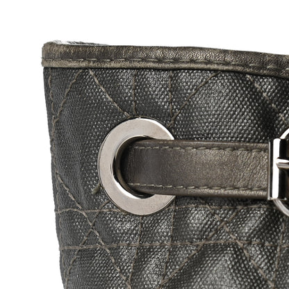 Christian Dior Coated Canvas Cannage Medium Panarea Tote Grey 16 of 17