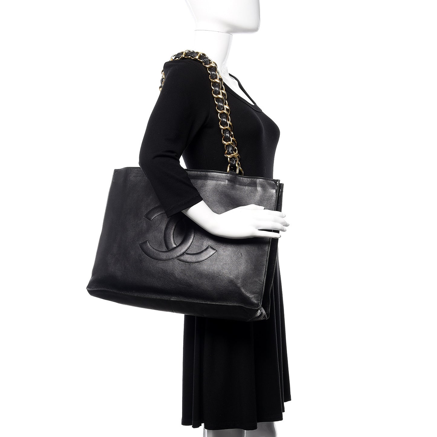 Lambskin CC Shoulder Bag Black