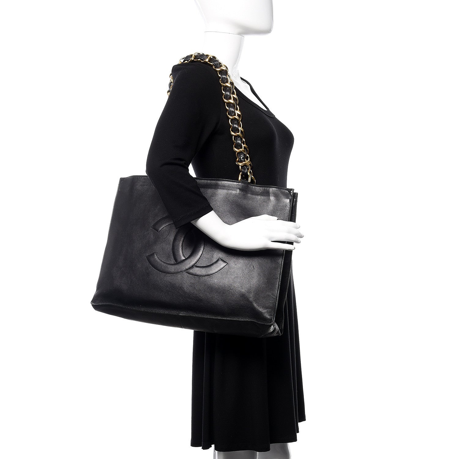 Chanel Lambskin CC Shoulder Bag Black 2 of 13