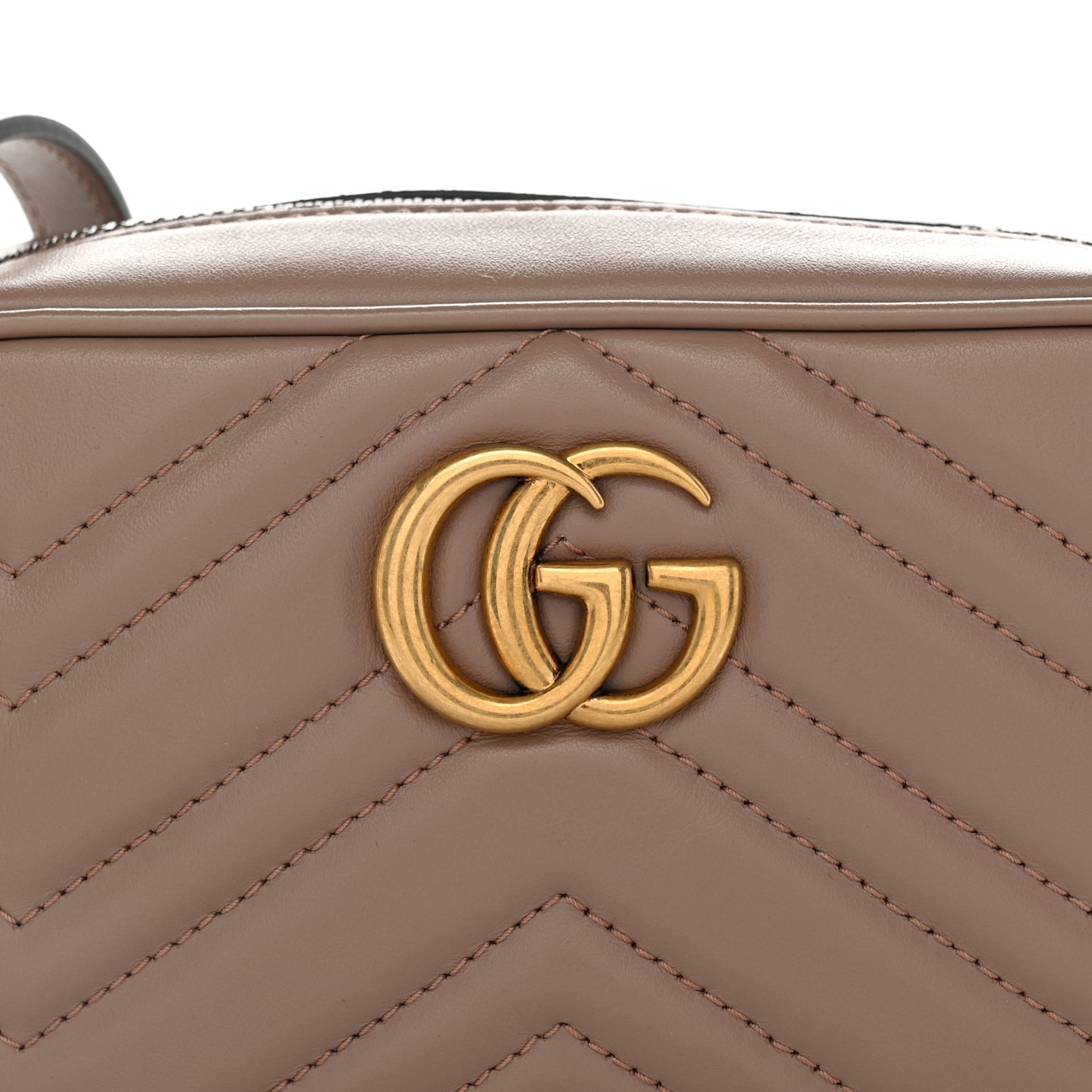 Calfskin Matelasse Mini GG Marmont Camera Bag Porcelain Rose
