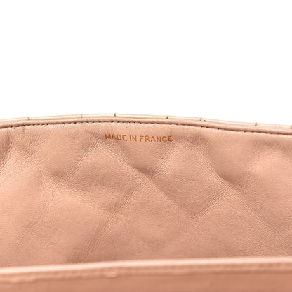 Chanel Patent Quilted Jumbo XL Chain Around Flap Beige 19 of 19