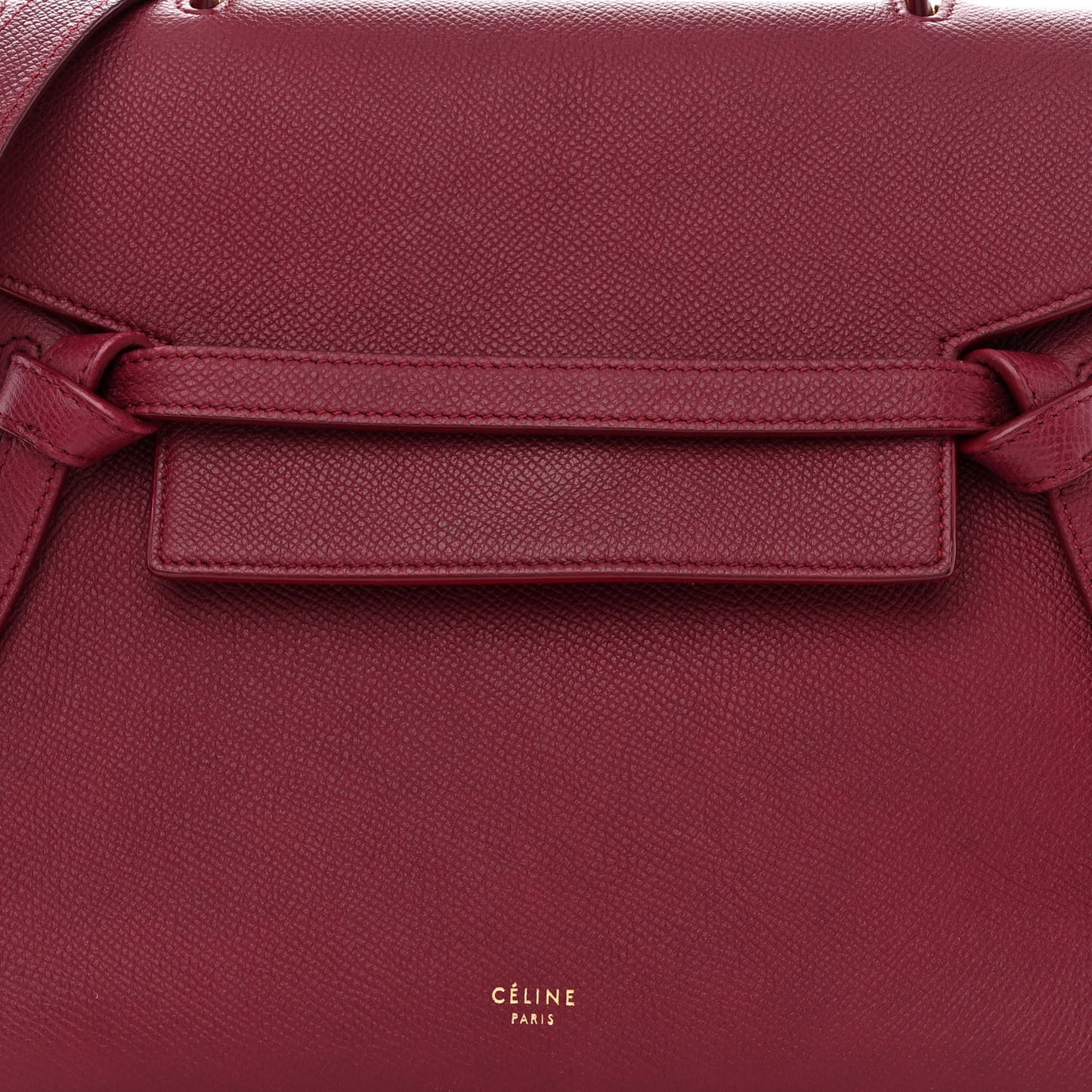 Grained Calfskin Micro Belt Bag Plum
