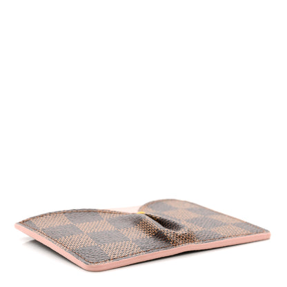 Louis Vuitton Damier Ebene Caissa Card Holder Rose Ballerine 4 of 7