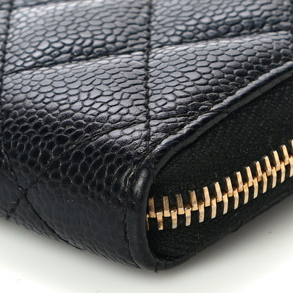 Chanel Caviar Quilted Zip Coin Purse Black 10 of 12