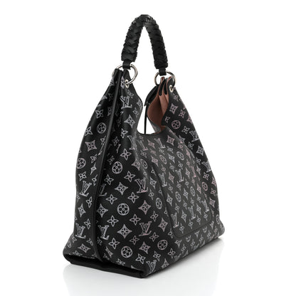 Louis Vuitton Mahina Carmel Hobo PM Black 3 of 9