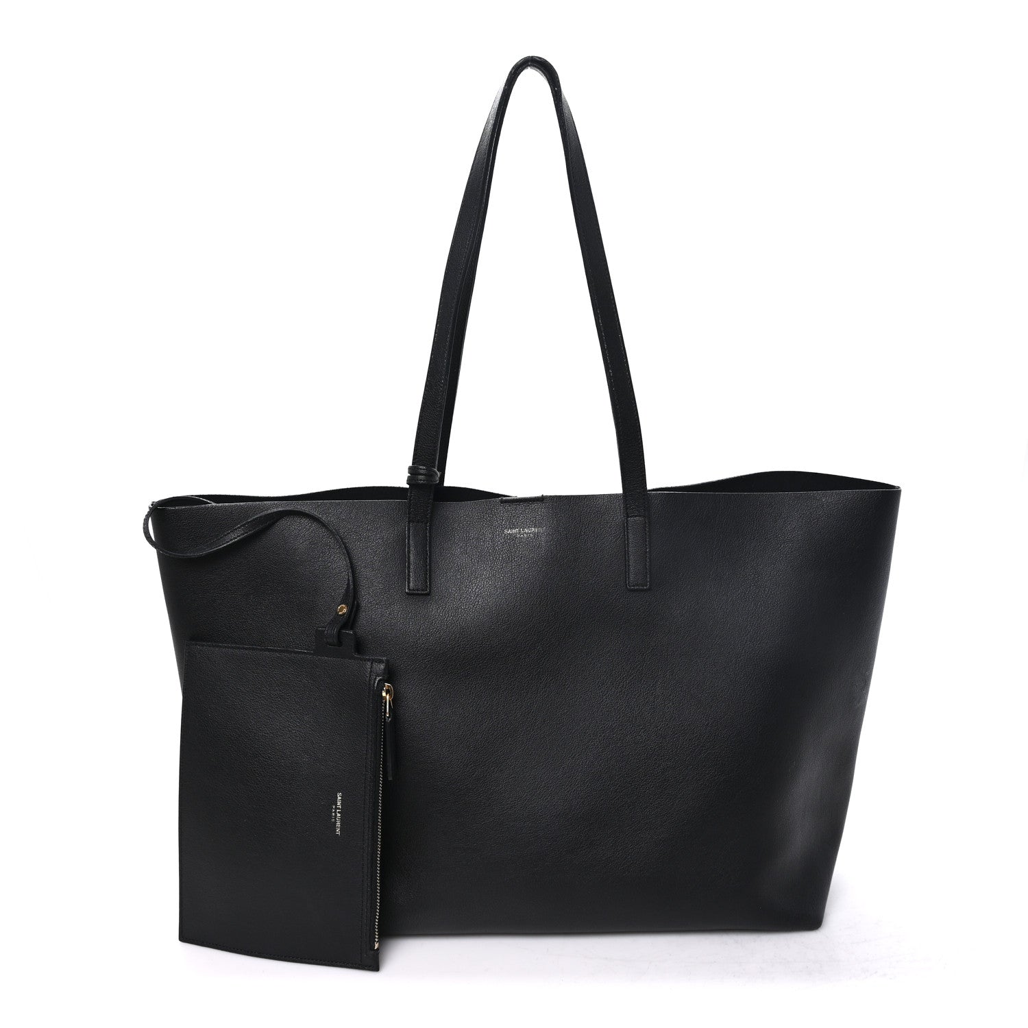 Saint Laurent Calfskin Large Shopping Tote Black 2 of 12