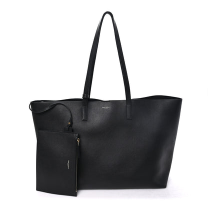 Saint Laurent Calfskin Large Shopping Tote Black 2 of 12