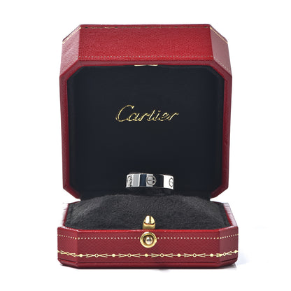 Cartier 18K White Gold 5.5mm LOVE Ring 55 7.25 5 of 5