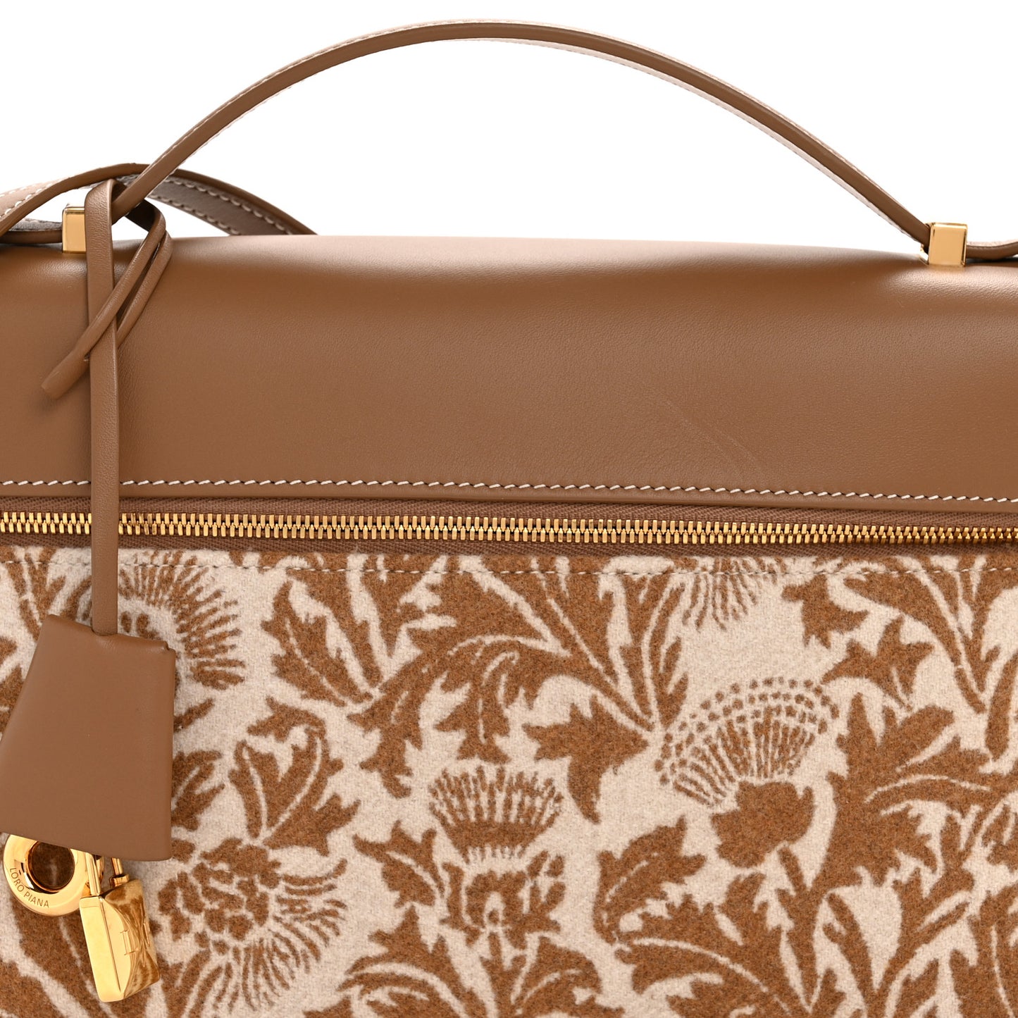 Calfskin Wool Cashmere Close Up Cardo Extra Bag L27 Golden Chestnut Sun Gold