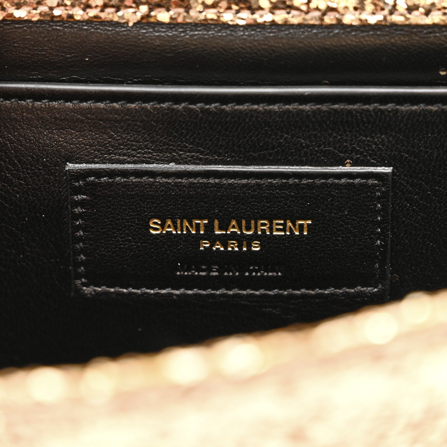 Saint Laurent Glitter Classic Kate Monogram Clutch Gold 6 of 7