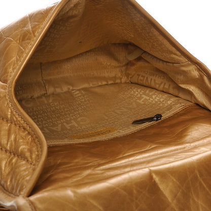 Chanel Aged Calfskin Quilted Vintage Ligne Messenger Flap Gold 5 of 10