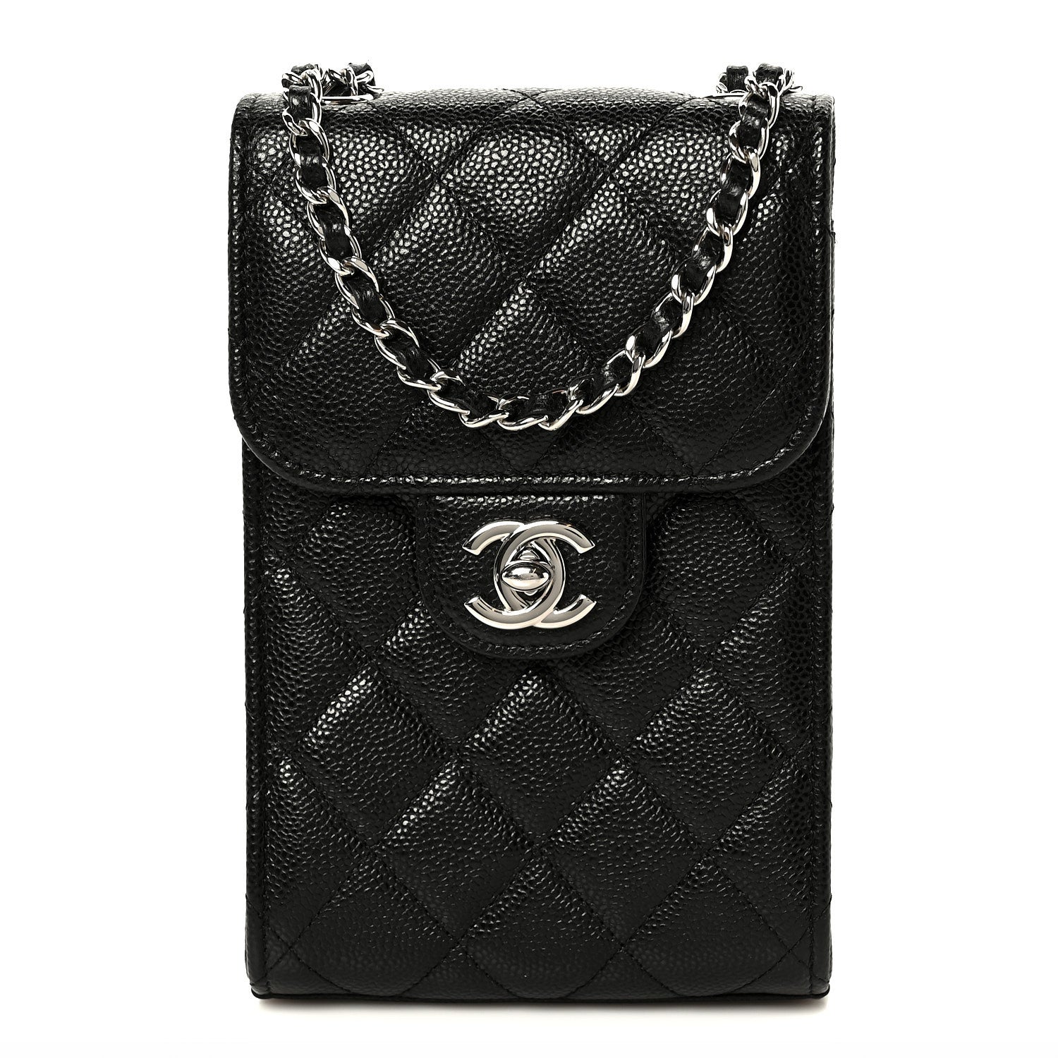 Chanel Caviar Quilted Classic Phone Holder Black 1 of 12
