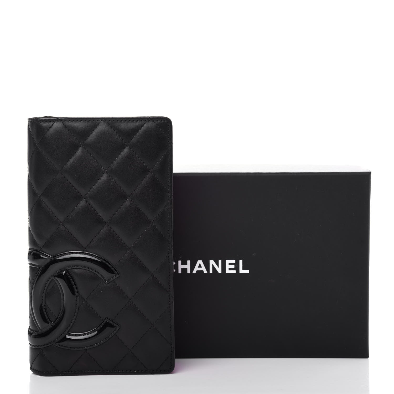 Chanel Calfskin Quilted Cambon Yen Wallet Black 9 of 9