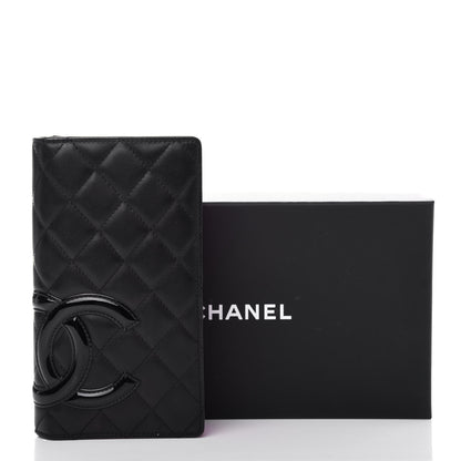 Chanel Calfskin Quilted Cambon Yen Wallet Black 9 of 9