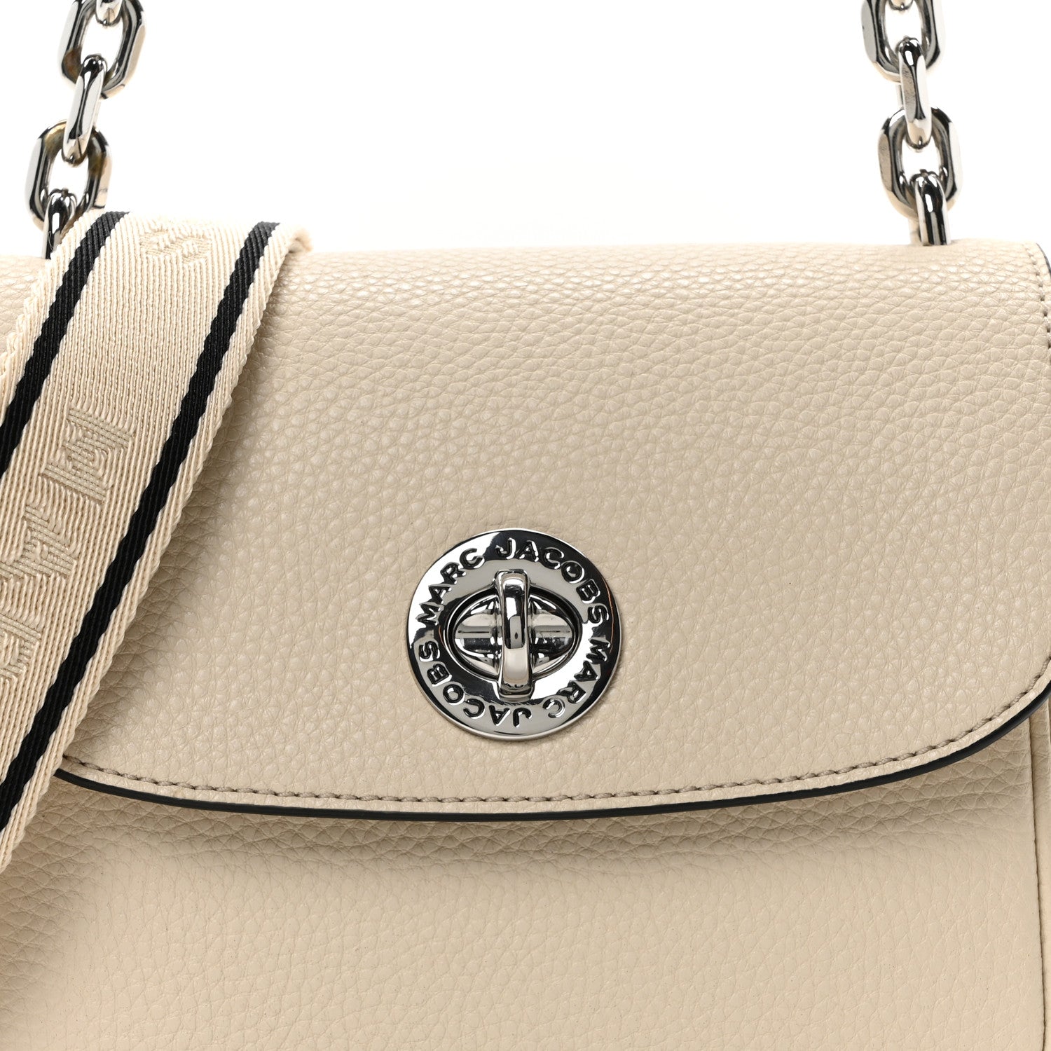 Marc Jacobs Calfskin Small Turn Lock Satchel Marshmallow 8 of 10