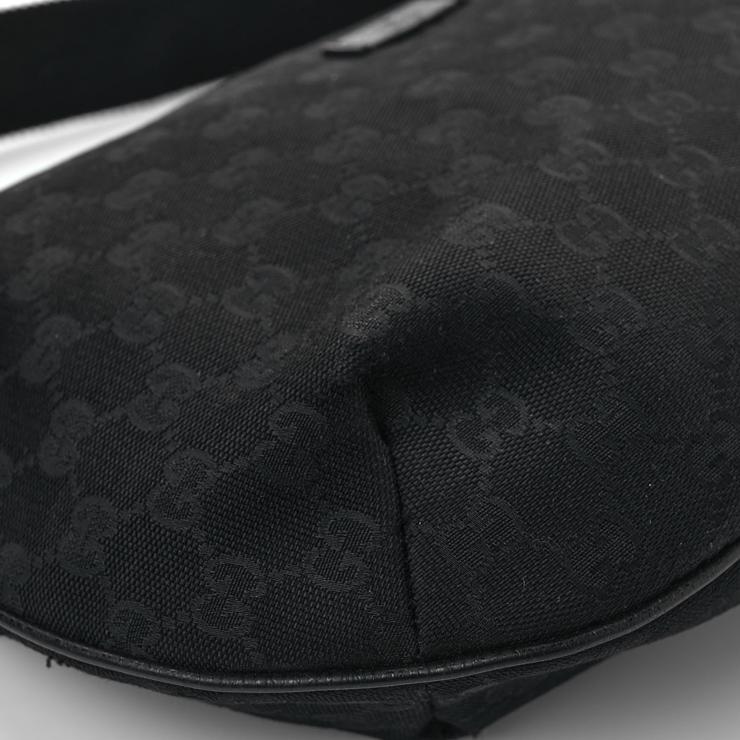 Gucci Monogram Medium Half Moon Hobo Black 10 of 12