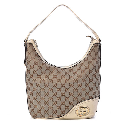 Gucci Monogram Medium New Britt Hobo Off White 1 of 14