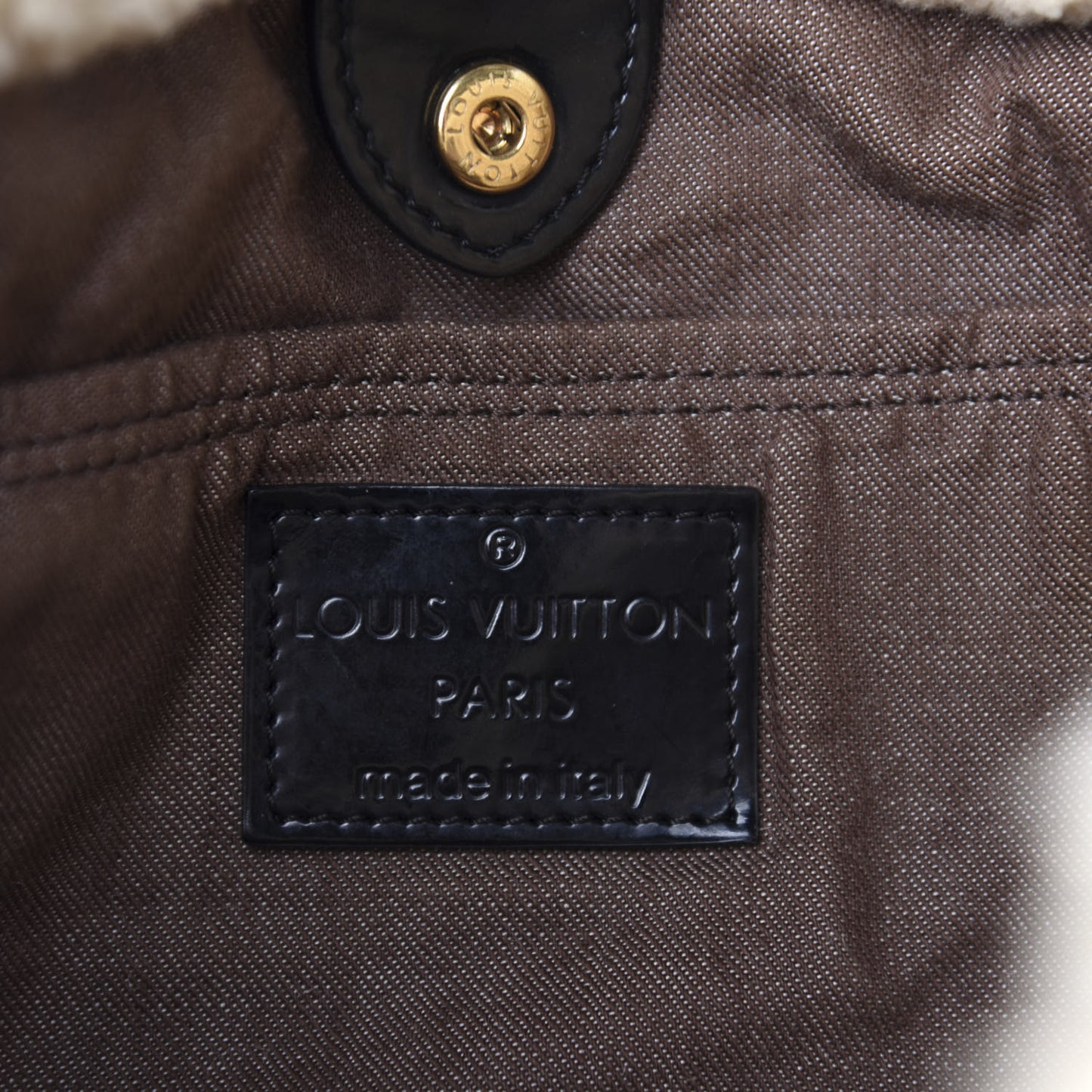Patent Monogram Shearling Sac Thunder