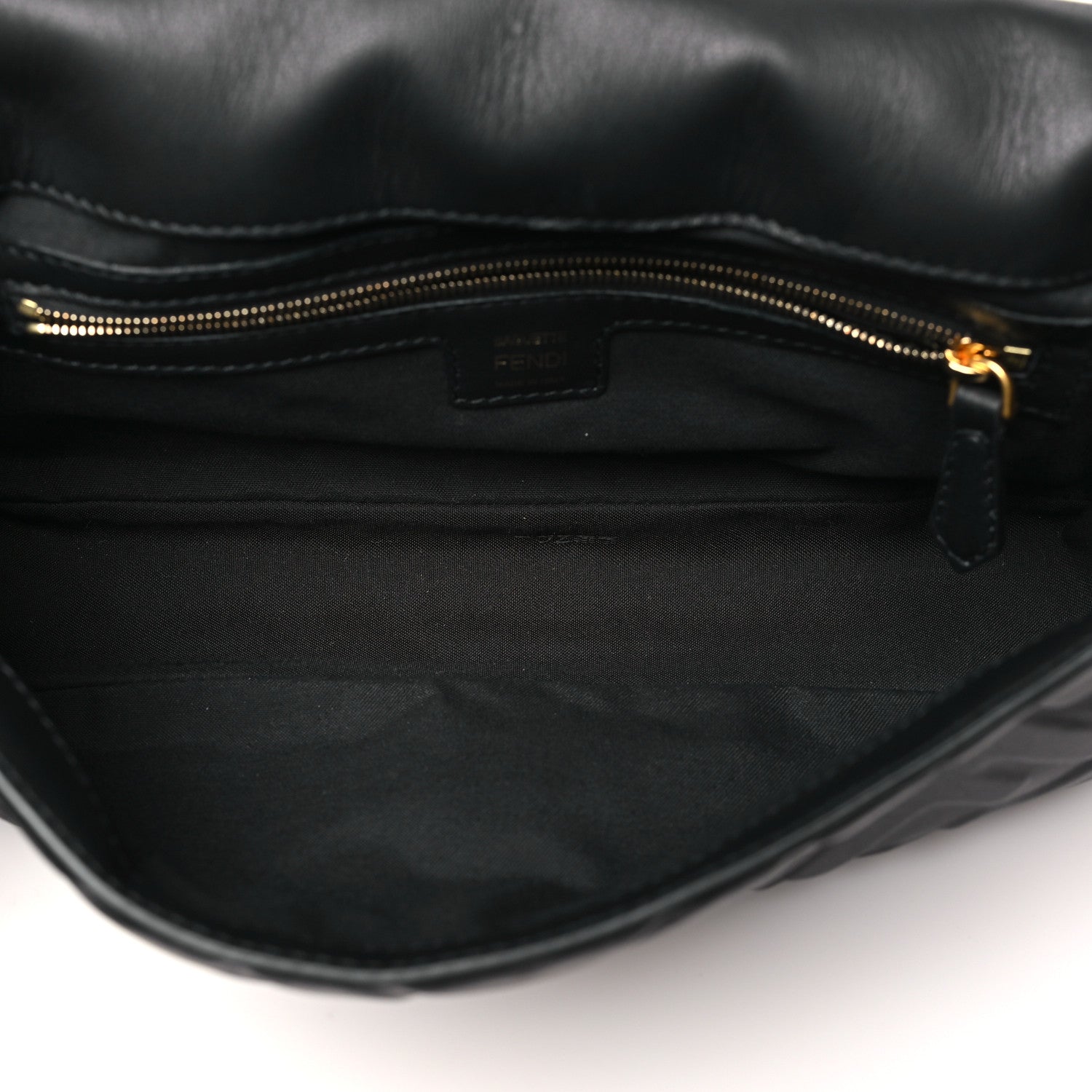 Fendi Nappa FF 1974 Embossed Baguette Black 5 of 10