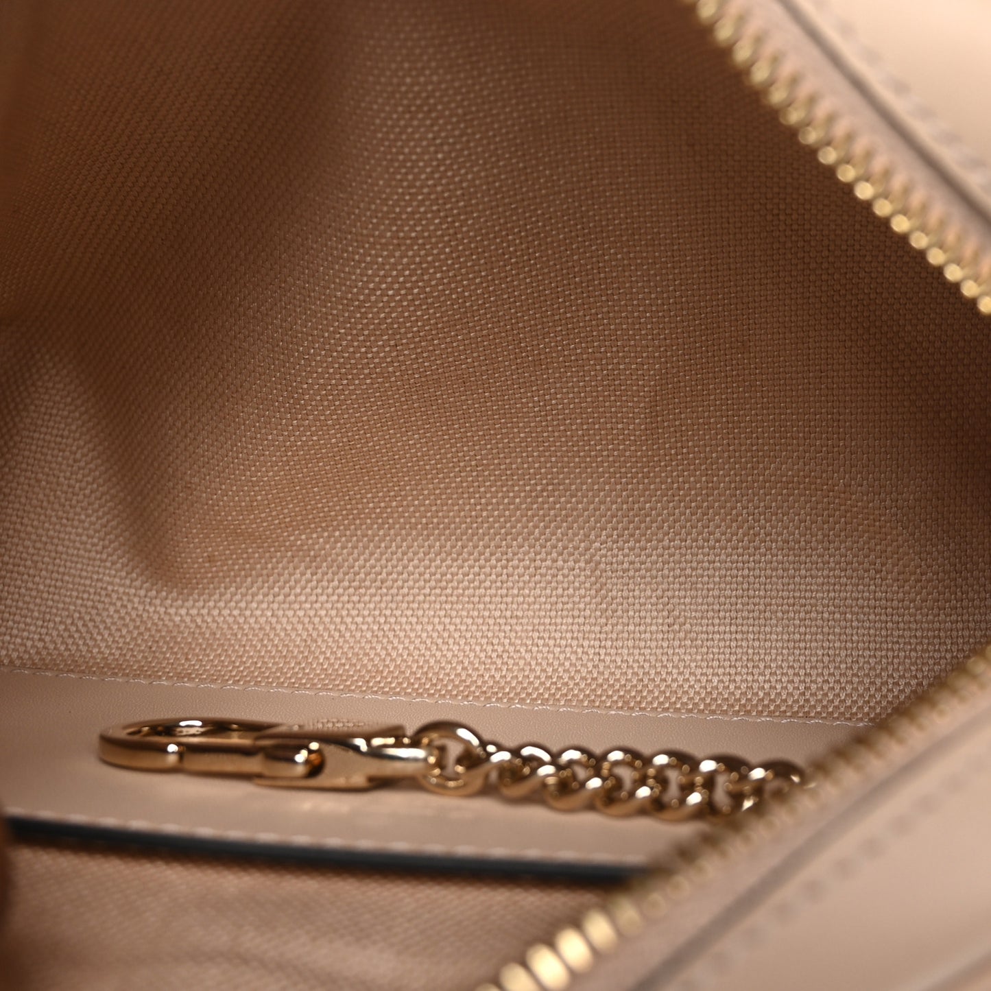 Denim Monogram Textured Dollar Calfskin Super Mini Ophidia Shoulder Bag Light Beige Denim