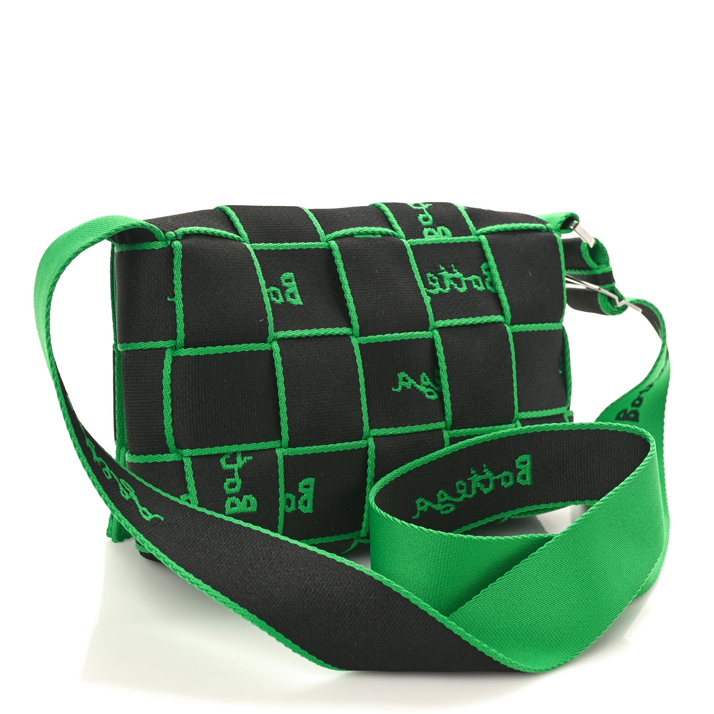 Webbing Maxi Intrecciato Cassette Crossbody Bag Parakeet