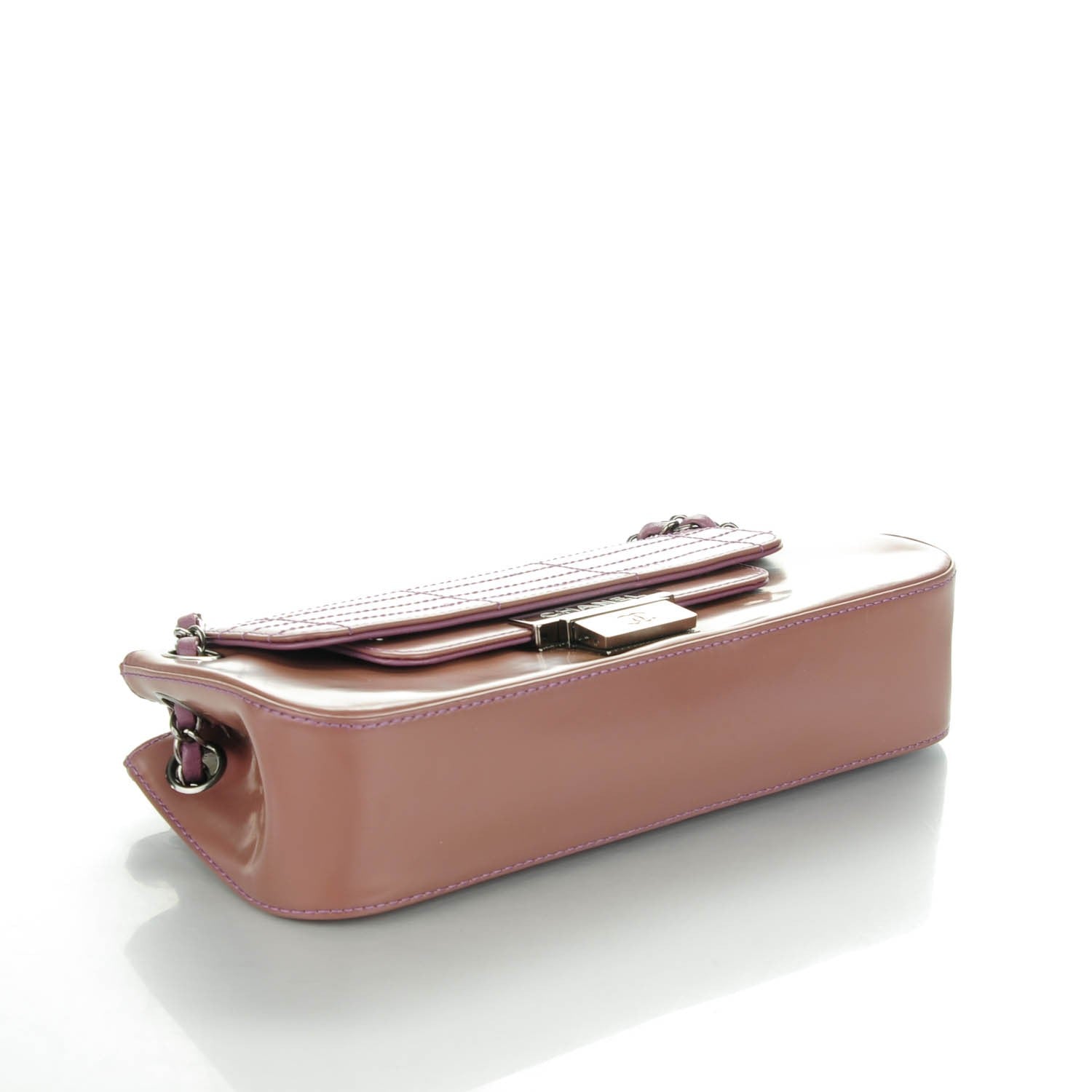 Chanel Glazed Calfskin Stitched Accordion Flap Pink 10 of 15