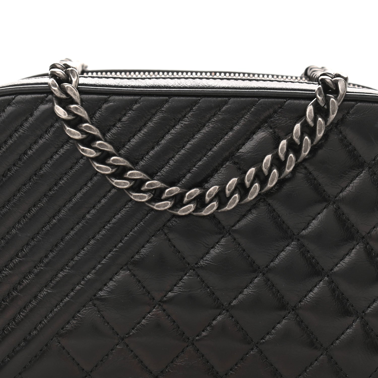 Chanel Lambskin Small Coco Boy Camera Case Black 9 of 11