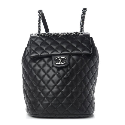Chanel Lambskin Quilted Small Urban Spirit Backpack Black 1 of 9