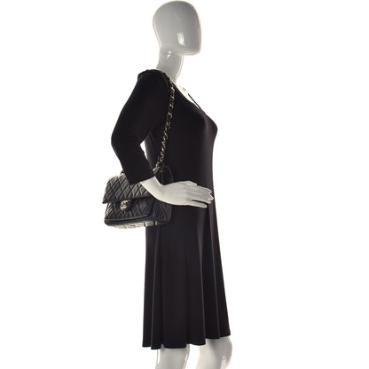 Chanel Calfskin Quilted Large Pocket Chic Flap Bag Black 2 of 14