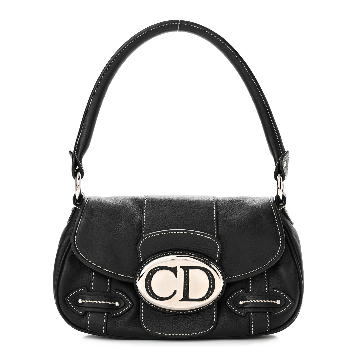 Christian Dior Calfskin Saint Germain Shoulder Bag Black 1 of 10