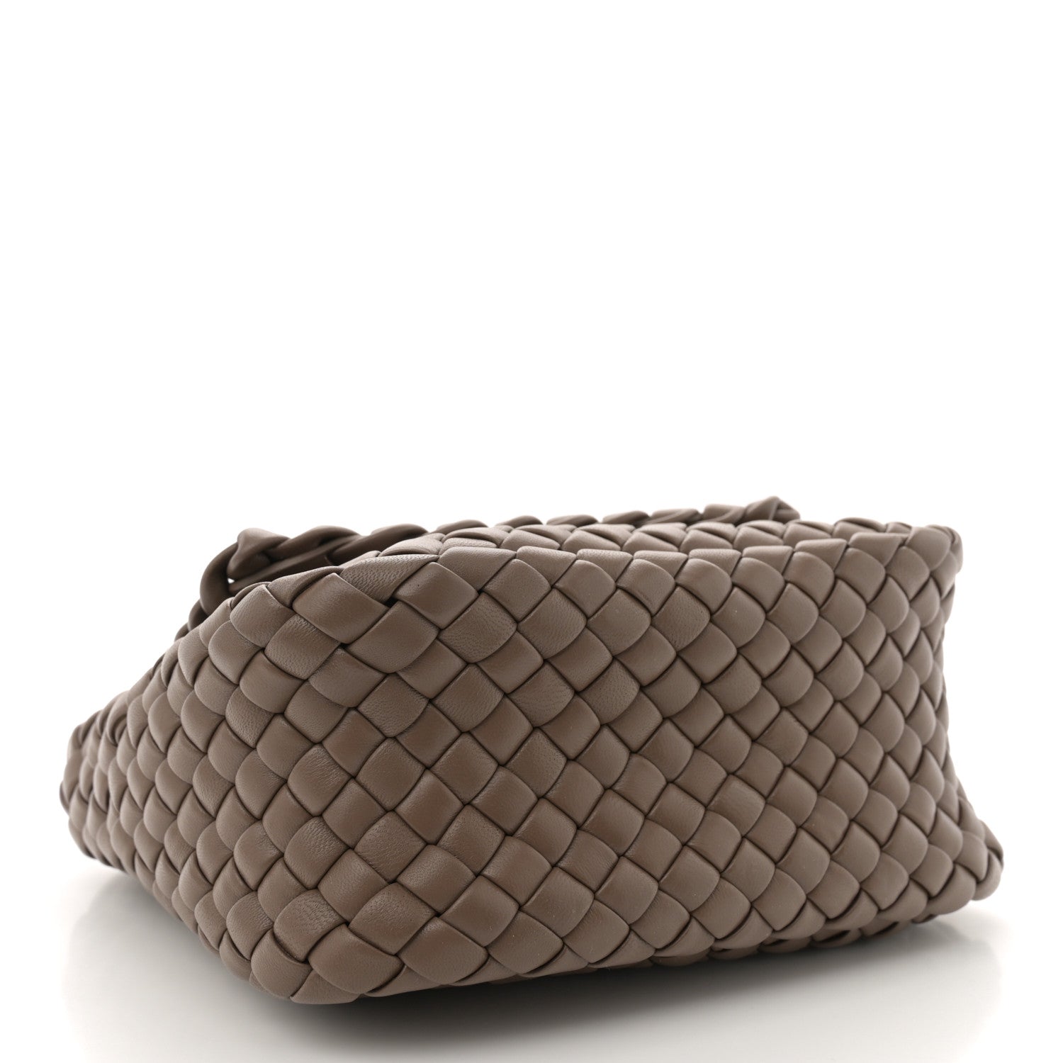 Bottega Veneta Nappa Intrecciato Mini Cobble Shoulder Bag Taupe Grey 4 of 10
