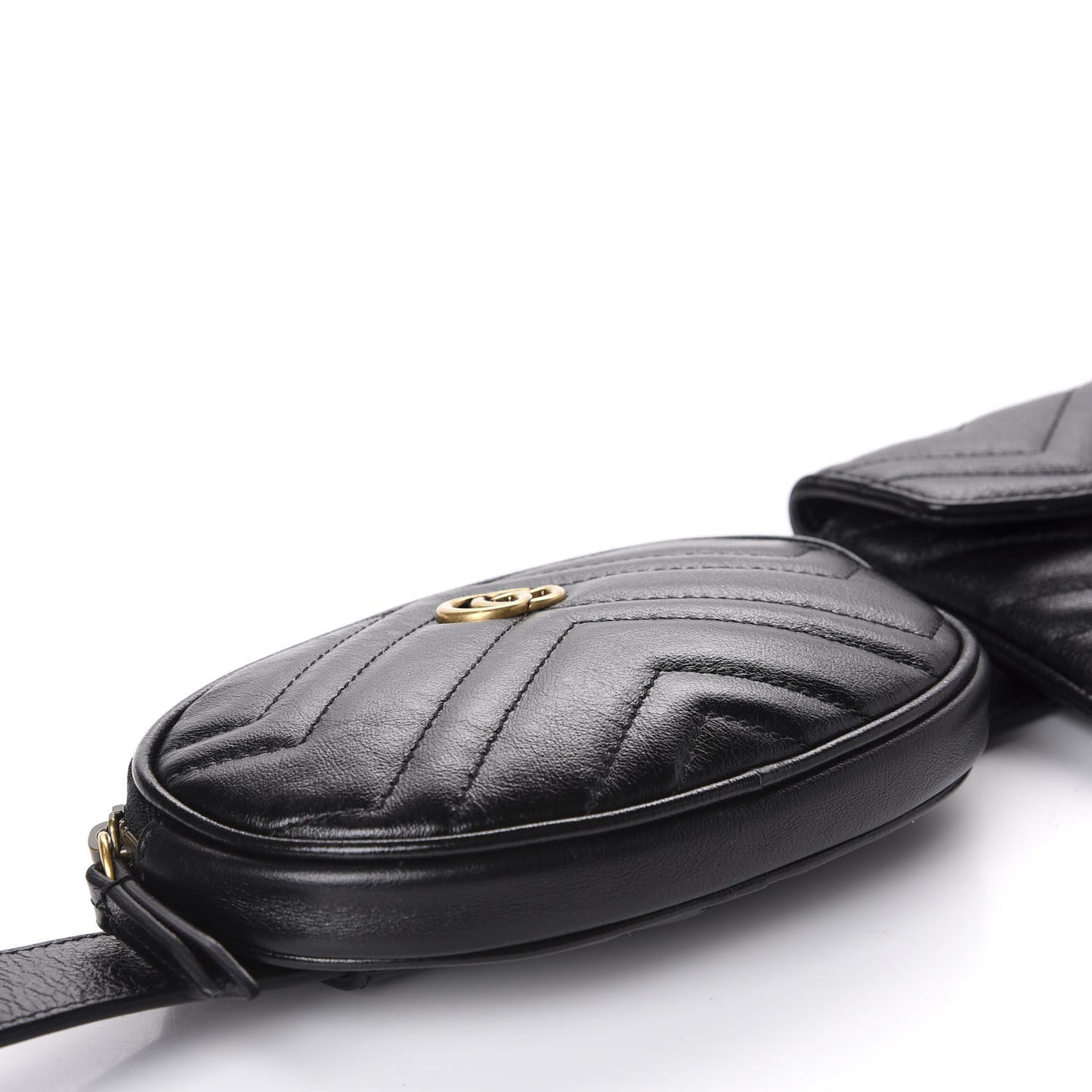 Calfskin Matelasse GG Marmont 2.0 Multi Belt Bag 85 34 Black